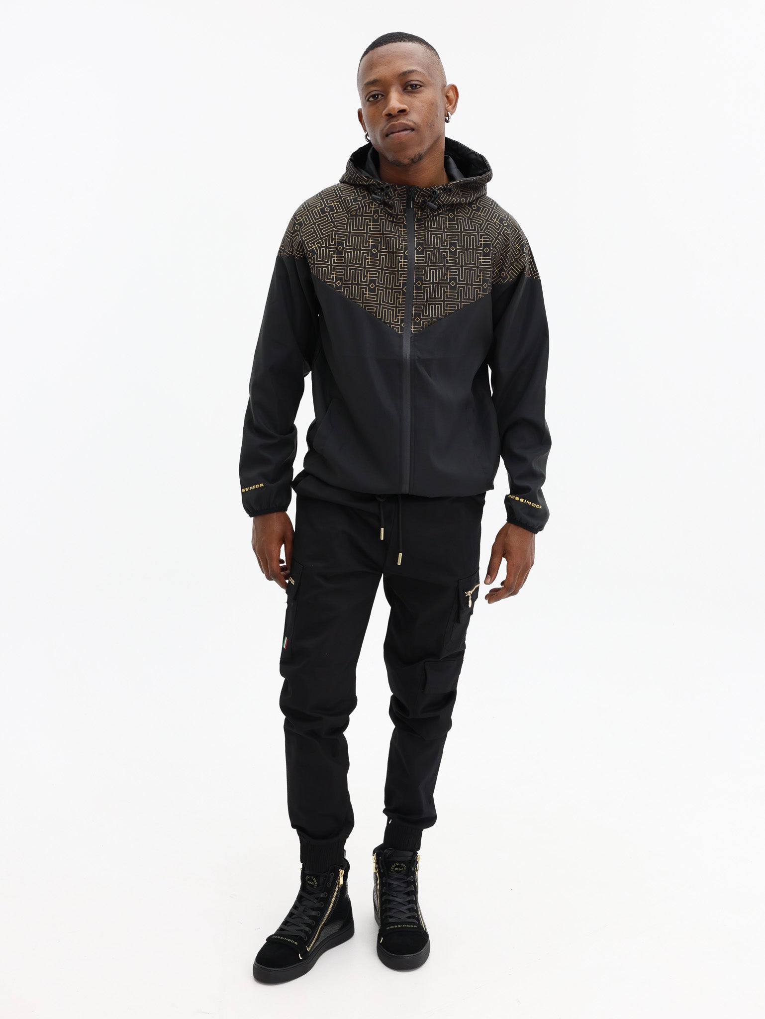 Rossimoda Jacket Windbreaker Camillo Black-Gold